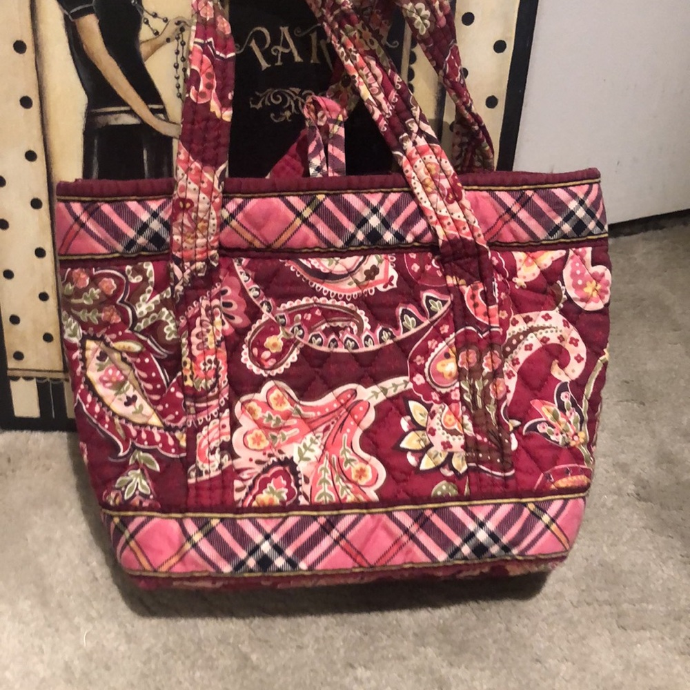 Vintage vera Bradley, small tote, like pocketbook with a toggle closure - Picture 4 of 6